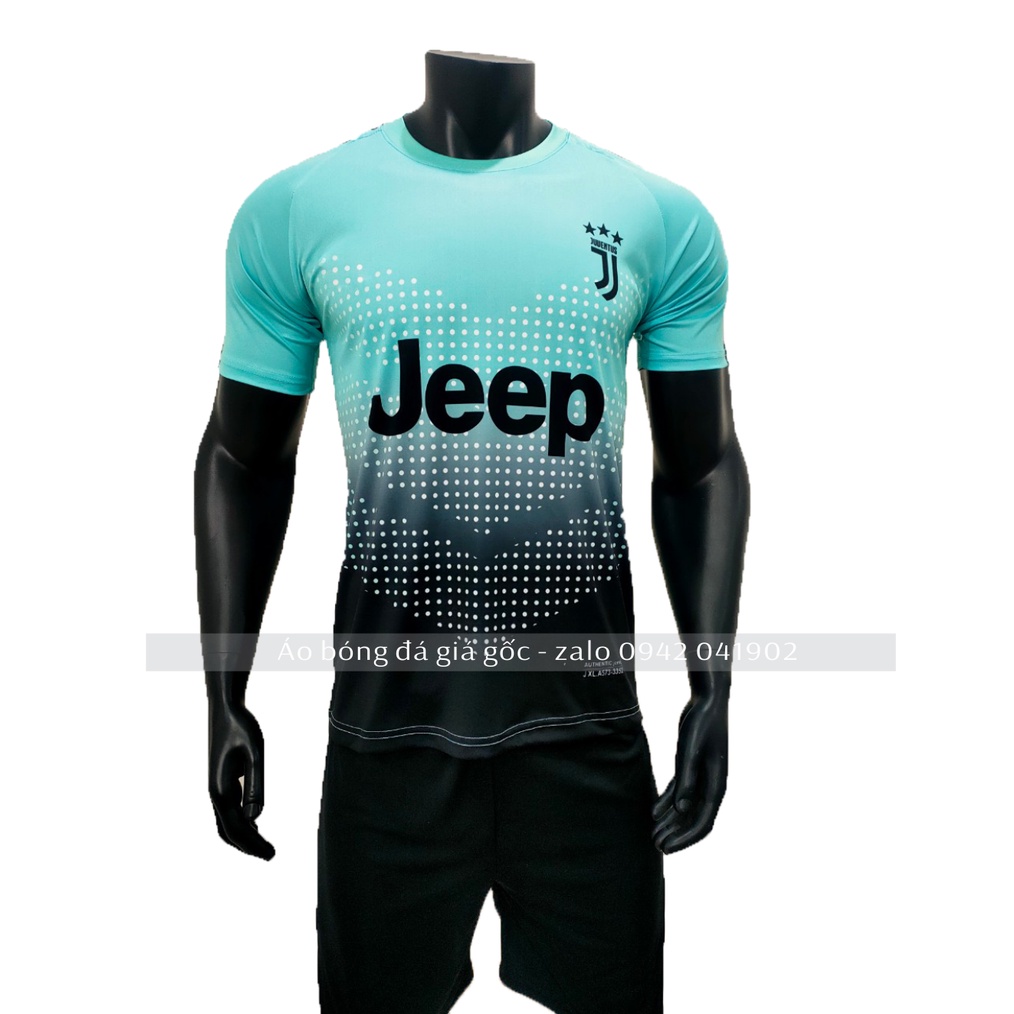 Bộ quần áo bóng đá CLB Juventus xanh đen thun lạnh