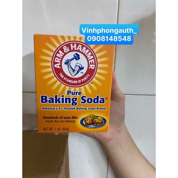 Bột Baking soda Arm &amp; Hammer chính hãng- Nhập khẩu Mỹ 454gr