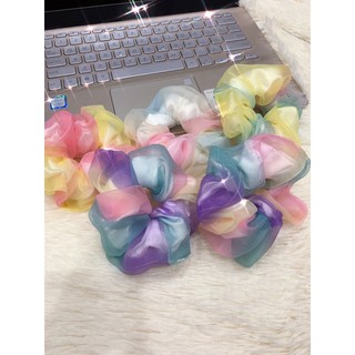 Cột Tóc Vải Scrunchies 2 lớp Galaxy [ Ảnh Thật]