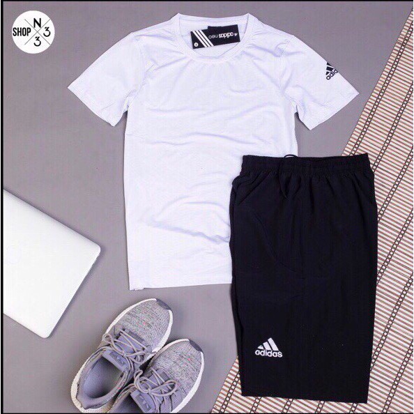 [ SALE HÈ]Bộ thể thao thun lạnh cổ tròn ép vân cao tần Adidas Neo