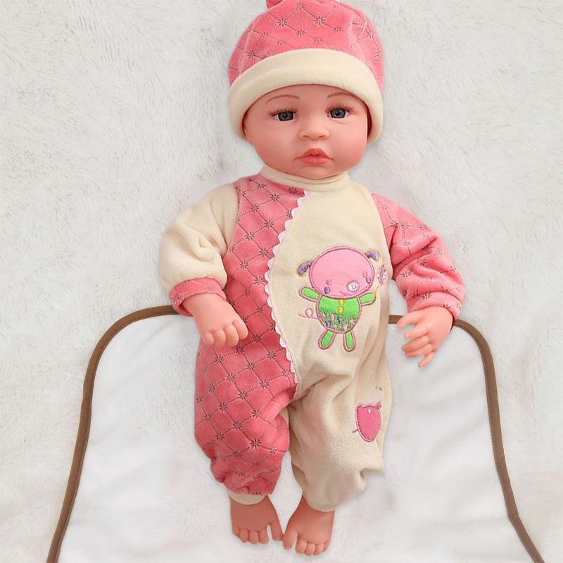 Bộ Trang Phục Gồm Áo Và Quần Bằng Vải Bông Dành Cho Búp Bê Sơ Sinh 18 Inch