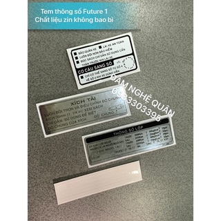 Bộ tem thông số Future 1 chất liệu zin, không có bao bì loại tốt mới 100% 💰 220,000 VND / 1 bộ y hình