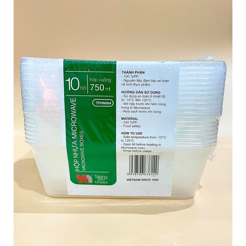 Combo 10 Họp Đựng Thực Phẩm Hình Chữ Nhật-Tròn.