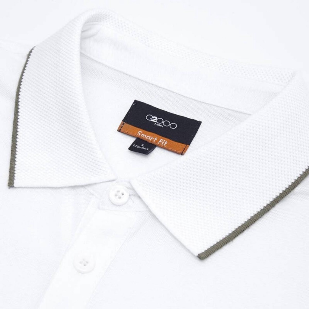 Áo Polo Nam G2000  Tay Ngắn Màu Trắng