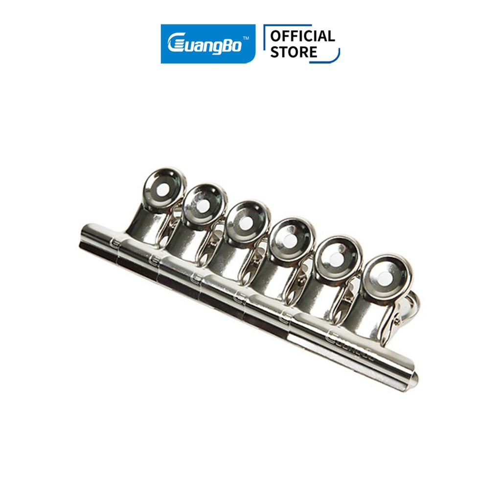Vỉ 6 kẹp inox 51 mm Guangbo PJ5203