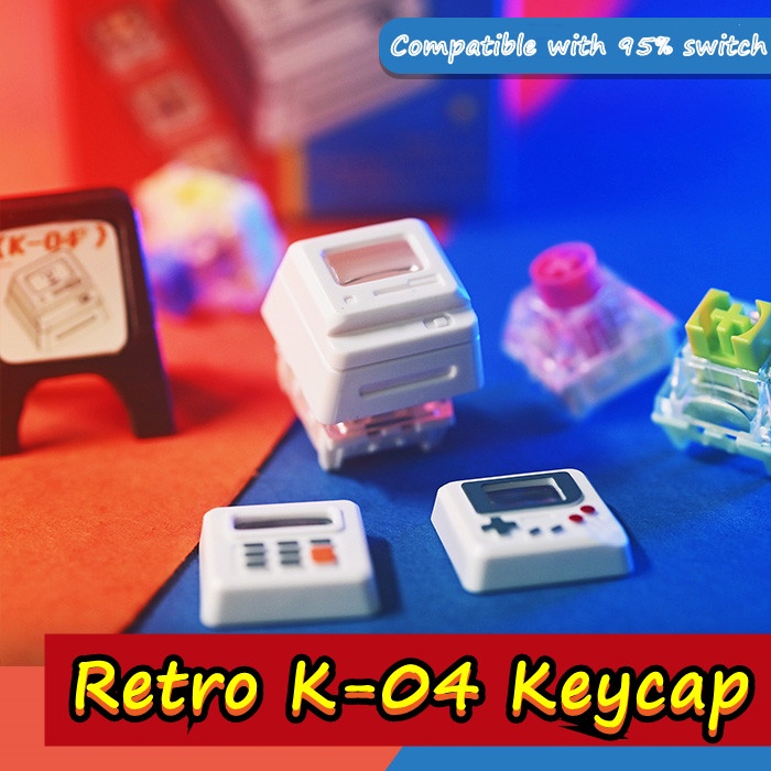 Retro K04 Keycap 3 trong 1 Chất liệu ABS truyền sáng cổ điển Bàn phím cơ dễ thương Keycap K-04 | BigBuy360 - bigbuy360.vn
