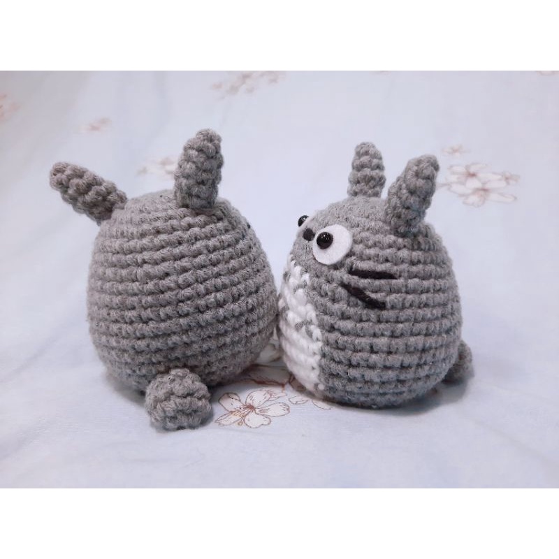 Móc khóa thú len tròn ủm: Totoro, khủng long, cáo, thỏ - Amigurumi cute keychain