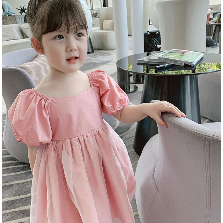 Đầm công chúa bé gái style ngọt ngào - Hàng Quảng Châu Cao Cấp