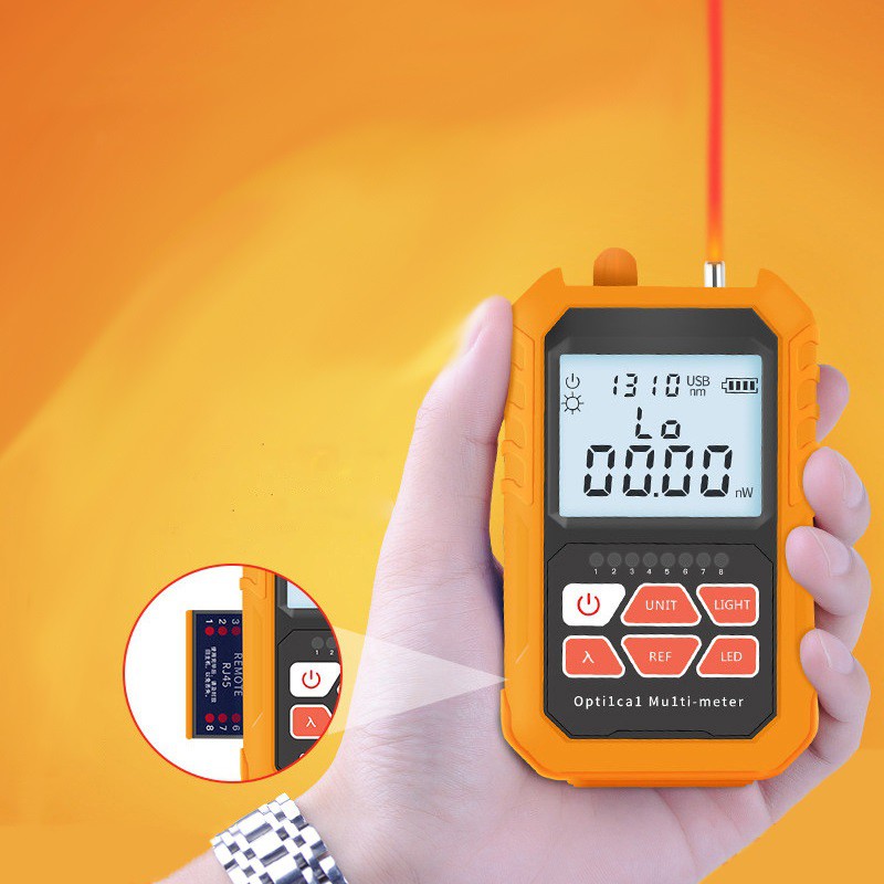 Máy test cáp mạng đa năng - Đo Thông dây mạng RJ45 - Bút soi thông cáp quang 15KM sử dụng pin sạc kết nối PC - Normal 15