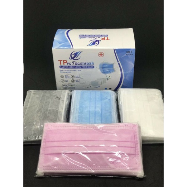 Khẩu trang kháng khuẩn 4 lớp TPro ( hộp 50 cái)
