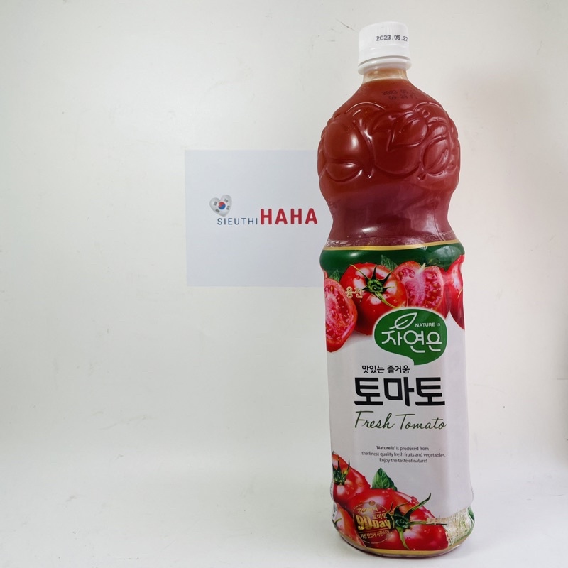 Nước ép Cà Chua Woongjin 1.5L Hàn Quốc - [웅진] 자연은토마토 1.5L