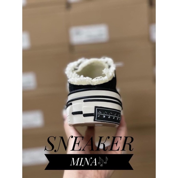 Sục xvessel 11 đế gỗ  🍇  giày đạp gót converse rách thể thao nam nữ sneaker full box