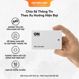 [ CÓ IN TÊN ] Thẻ Cá Nhân Thông Minh ONTHECARD