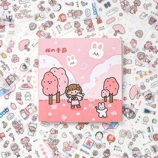 Set 10 tấm sticker cô gái hồng, giao ngẫu nhiên nhiều hình khác nhau