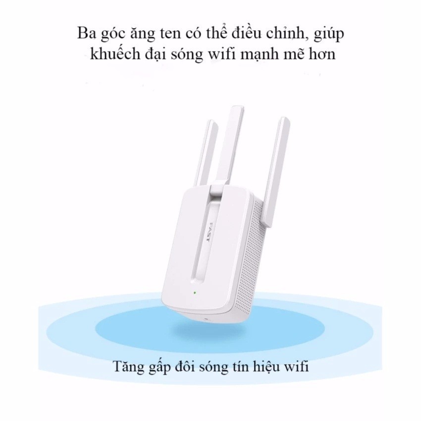 [FREE SHIP] Thiết bị kích sóng Wifi Mercury Repeater MW310RE 3 Anten -DC2325 | BigBuy360 - bigbuy360.vn