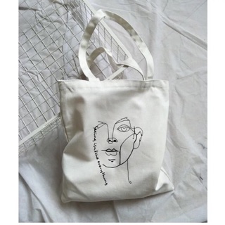 Túi tote mặt người ulzzang(kèm hình thật)