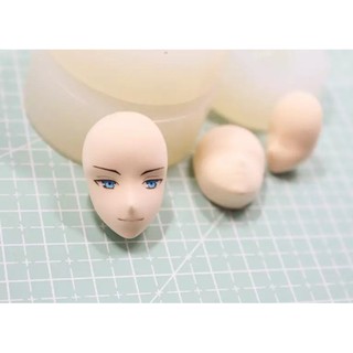 Khuôn silicone nặn đất sét mặt doll chibi bjd nendoroid