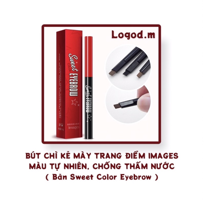 🎀SĂN SALE🎀Bút Chì Kẻ Mày IMAGES Lâu Trôi, Chống Thấm Nước, Màu Tự Nhiên - Logod.m