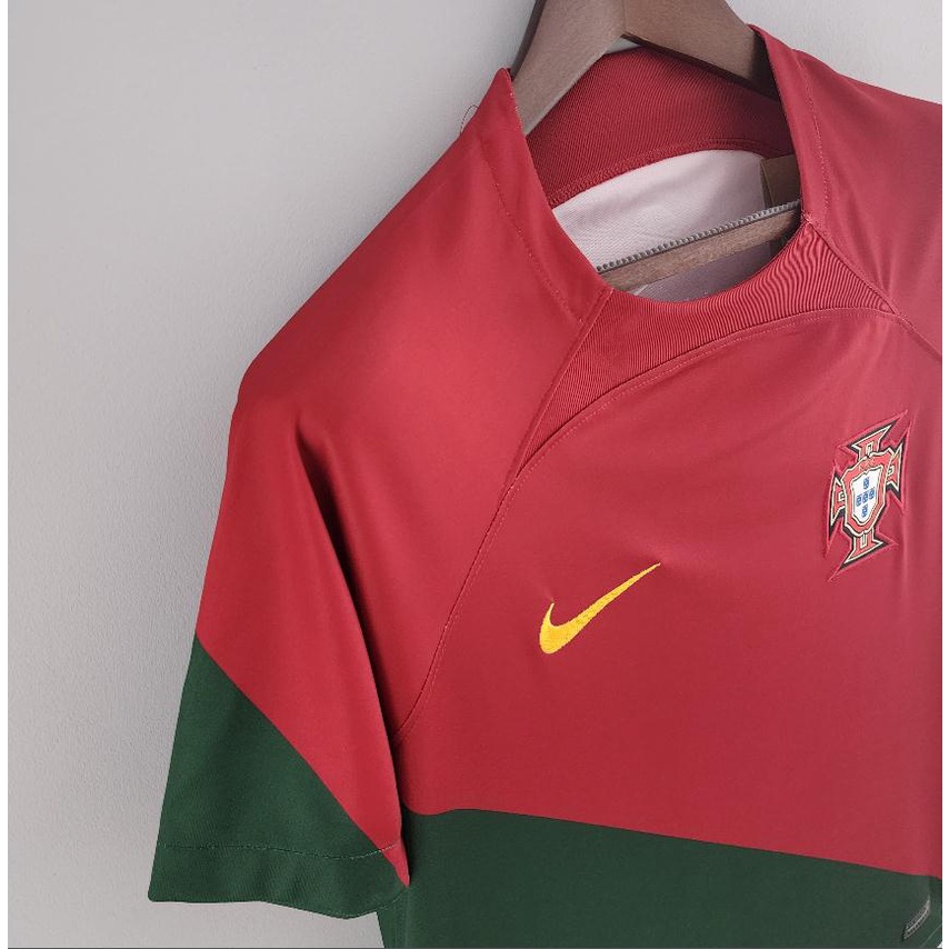 Áo Thun Đá Banh Màu Đỏ Cho Fan Hâm Mộ Portugal 2022
