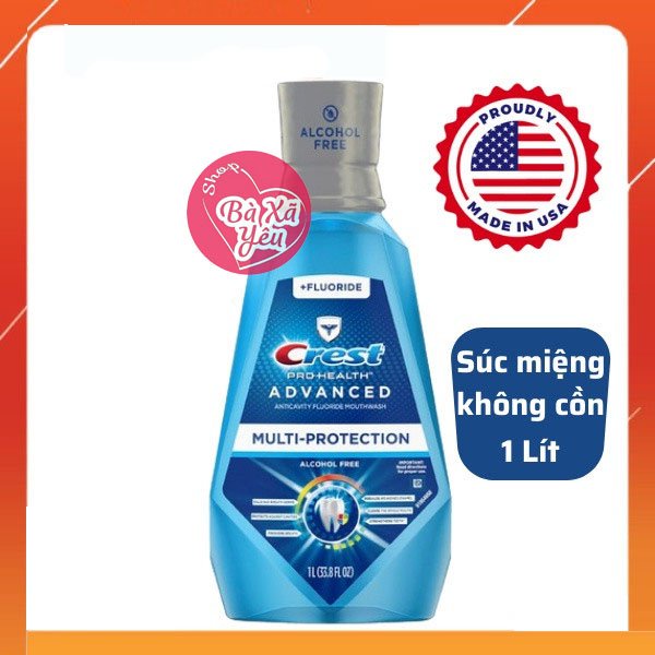 Nước súc miệng Trắng răng Crest Brilliance 3D White 1 lít - BX3801