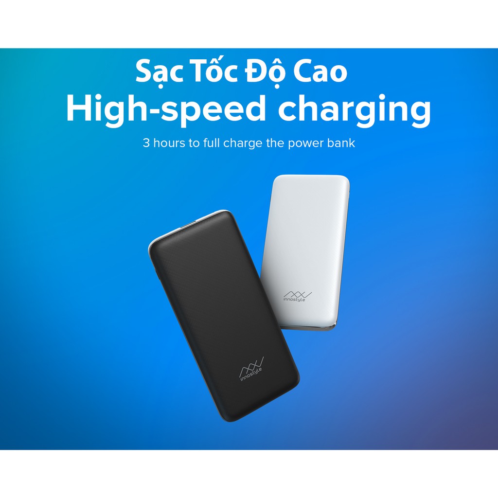 Pin Sạc Dự Phòng INNOSTYLE PowerGO PLus 10000mAh (PD 18W + QC3.0) - Hàng Chính Hãng