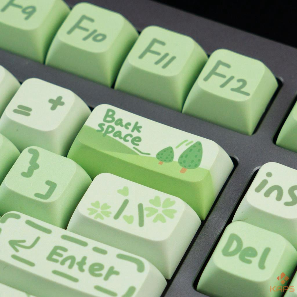 Keycap Spring Outing nhựa PBT profile XDA in dyesub 133 nút cho bàn phím cơ layout 108/104/98/87/84/75/68/64/61