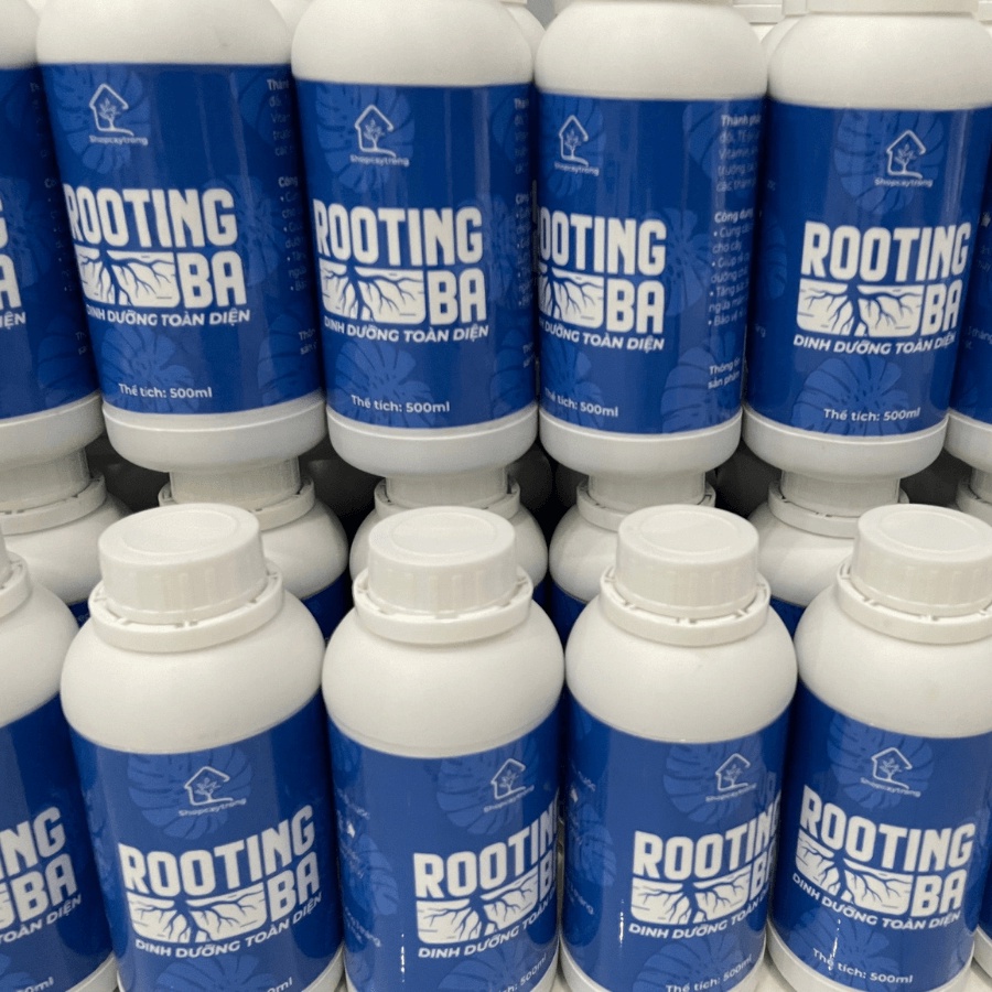 Dinh dưỡng kích rễ Rooting BA 500ml pha 5L nước hiệu quả cho mọi loại cây, hoa, lan, kiểng lá vi lượng, siêu vi lượng