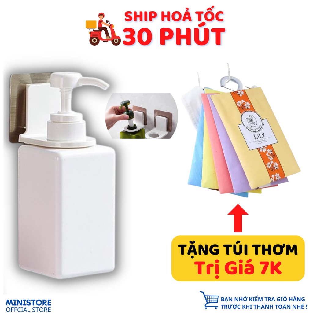 ⚡FREE SHIP⚡ Móc Dán Tường Treo Chai Dầu Gội, Sữa Tắm, Xà Phòng, Nước Rửa Tay Giá Gắn Tường Nhà Tắm, Bồn Rửa