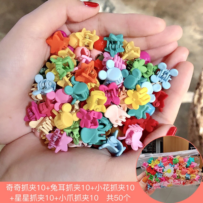 Set 50 Kẹp Tóc Càng Cua Mini Nhiều Màu Sắc YOUYO