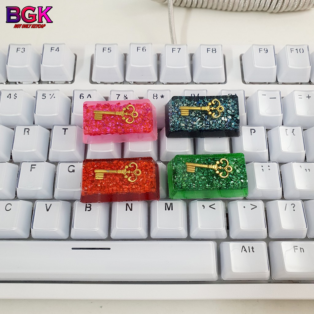 Keycap Lẻ nút Back hình Chìa khóa vàng Golden Key OEM profile ( keycap resin độc lạ )( Keycap Artisan )..