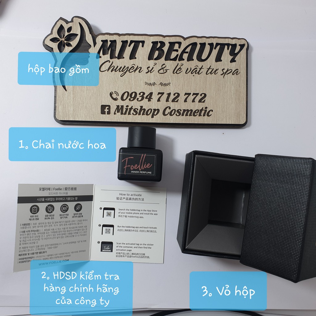 Nước hoa vùng kín Foellie Inner Perfume chính hãng EAU DE BIJOU có tem chống hàng giả