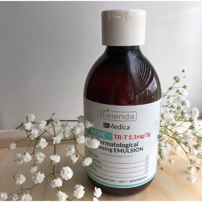 Sữa Rửa Mặt Bielenda Medica Da Dầu Mụn, Hỗn Hợp cleansing EMULSION