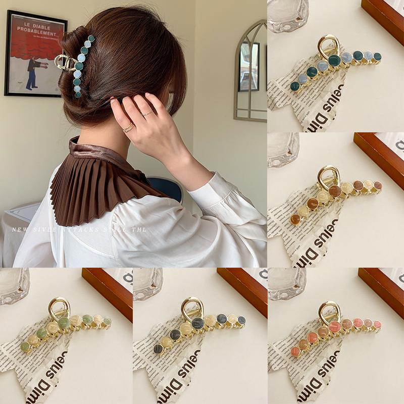 Korea Large Elegant Metal Hair Clip for Women