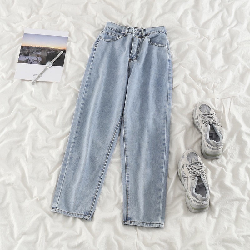 Quần Jean Baggy 2 nút lưng cao form đẹp cá tính ulzzang