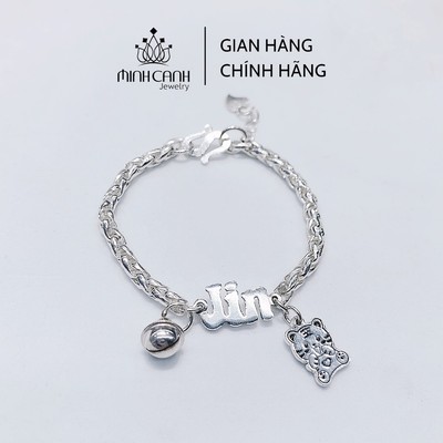 Lắc Bạc Dây Tròn Khắc Tên Mix Charm Con Giáp Cho Bé Minh Canh Jewelry