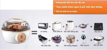 NỒI CHIÊN KHÔNG DẦU HASU