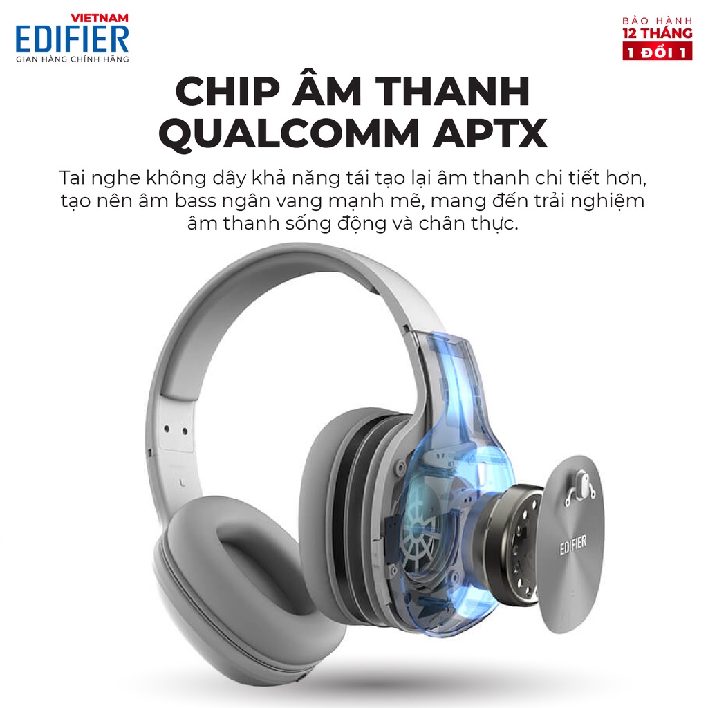 Tai nghe Bluetooth 5.1 thể thao EDIFIER W800BT Plus Chống ồn - Hàng Chính Hãng - Bảo Hành 12 Tháng