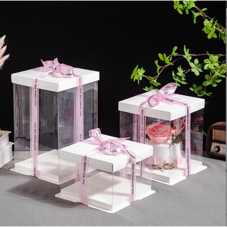 Hộp mica cao cấp đựng bánh sinh nhât