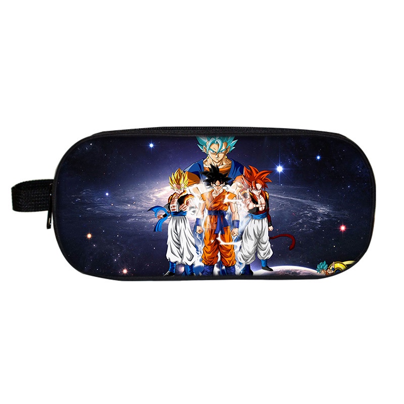 Túi Đựng Bút Hai Ngăn Sức Chứa Lớn In Hình Son Goku Hoạt Hình Hàng Mới Và Trung Học
