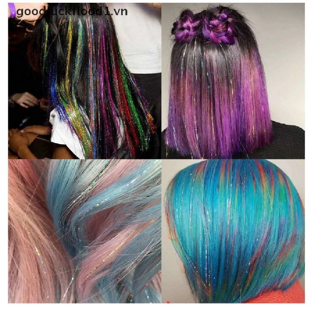 Bộ 200 Tóc Giả Nối Dài Lấp Lánh Tiện Lợi 90cm