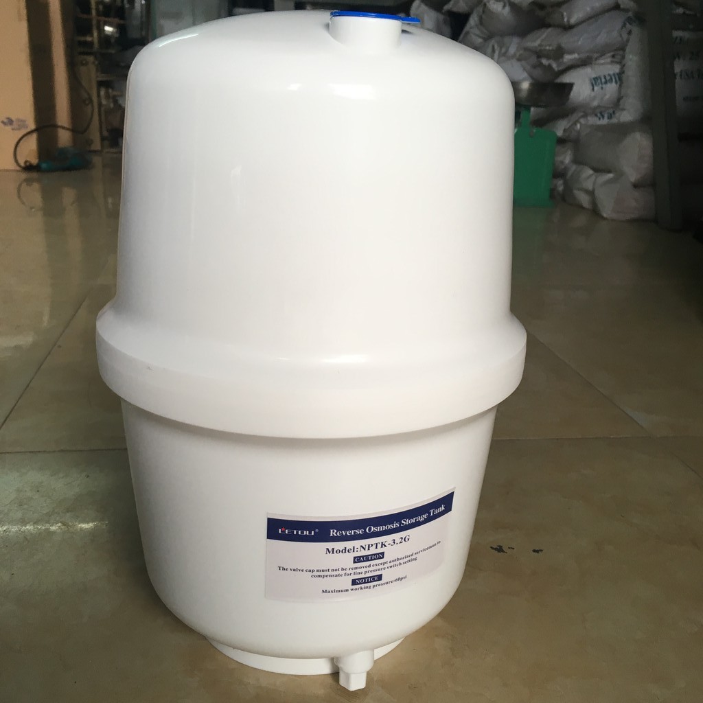 Bình áp nhựa 3.2G dung tích 8 lít cho máy lọc nước RO