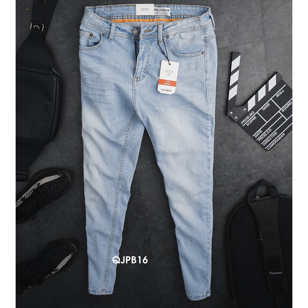 QJPB16 - Quần Jean Nam P&B Light Blue dáng SlimFit -  chiếc quần jean co giãn đẹp miễn chê !