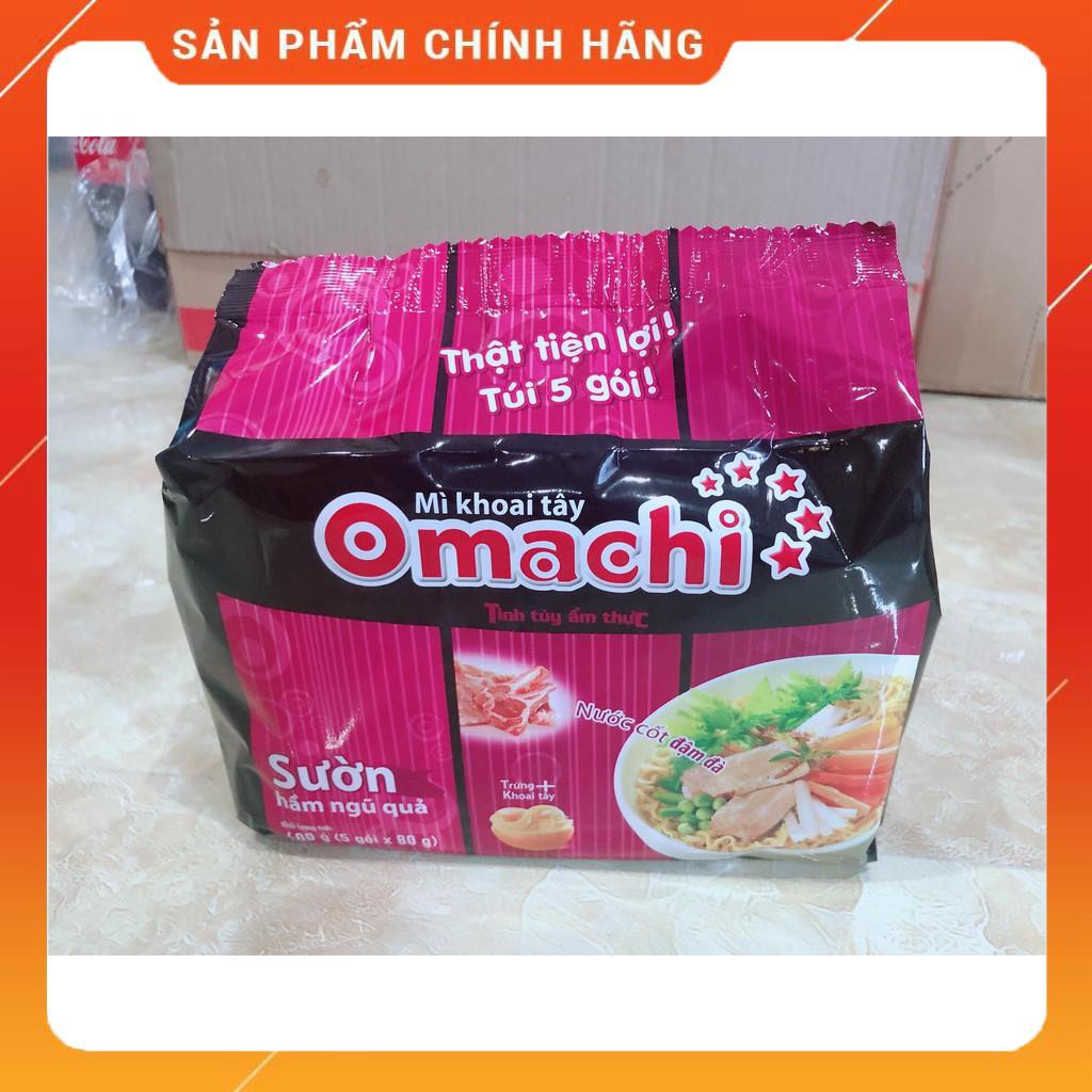 Túi 5 gói Mì Omachi Bò Hầm/Sườn Heo/Riêu Cua/Spagetty | BigBuy360 - bigbuy360.vn