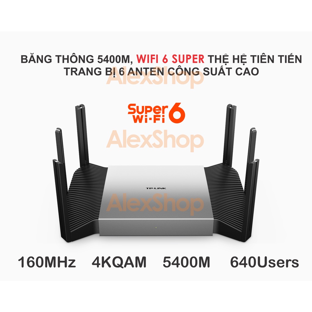 Phát WiFi 6E TP-Link XDR5480 Turbo AX5400 Mesh Hỗ Trợ 640 Người Dùng Cổng 2.5G