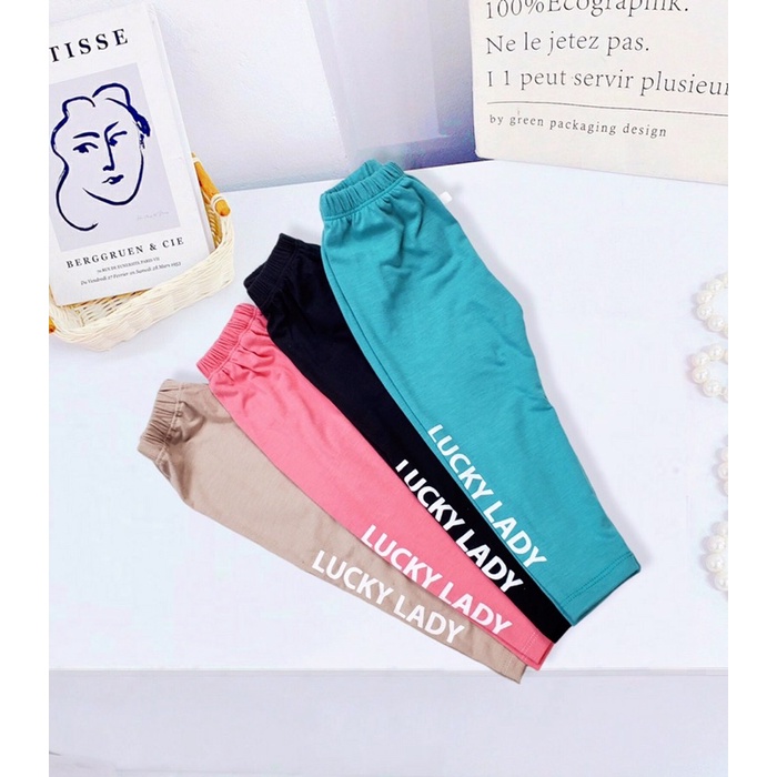 Quần legging dài bé gái cạp cao form 10-22kg thêu chữ lên dáng bao xinh_Quần legging bé gái dáng ôm