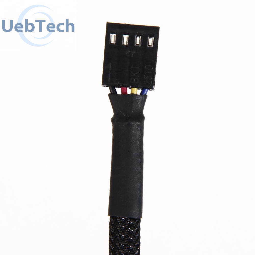 Set 5 dây cáp nối dài quạt tản nhiệt Uebtech 12in 4 Pin PWM cho máy tính