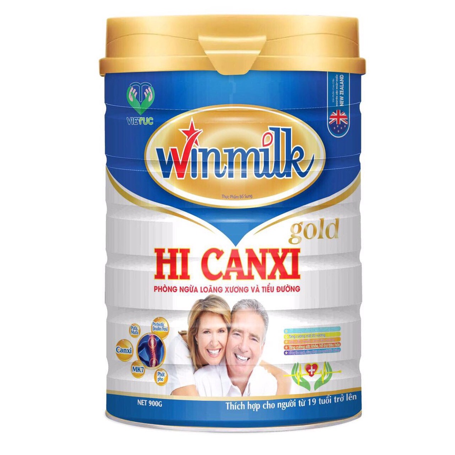 Sữa cho người già loãng xương, tiểu đường Winmilk Hi-canxi 900g