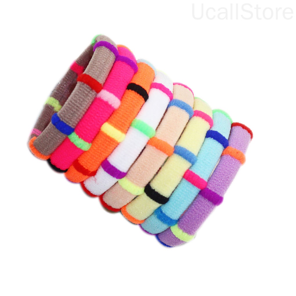 Set 12 Dây Cột Tóc Co Giãn Màu Sắc Ngẫu Nhiên Dành Cho Nữ 1