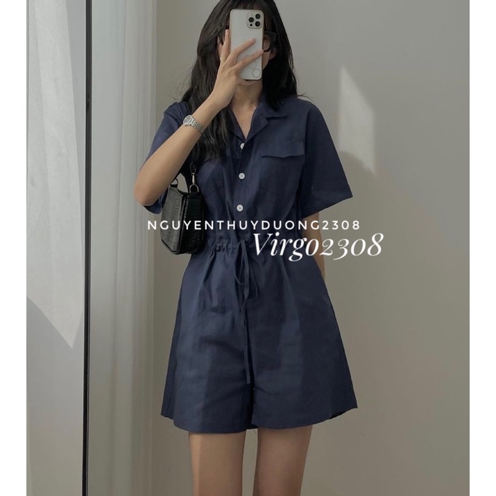 [Ảnh thật/Video/Sẵn]Jumsuit thô rút eo style Ulzzang | BigBuy360 - bigbuy360.vn