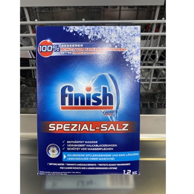 Muối chống cặn vôi dùng cho máy rửa chén bát Finish an toàn vệ sinh ăn uống - Shop Viloet